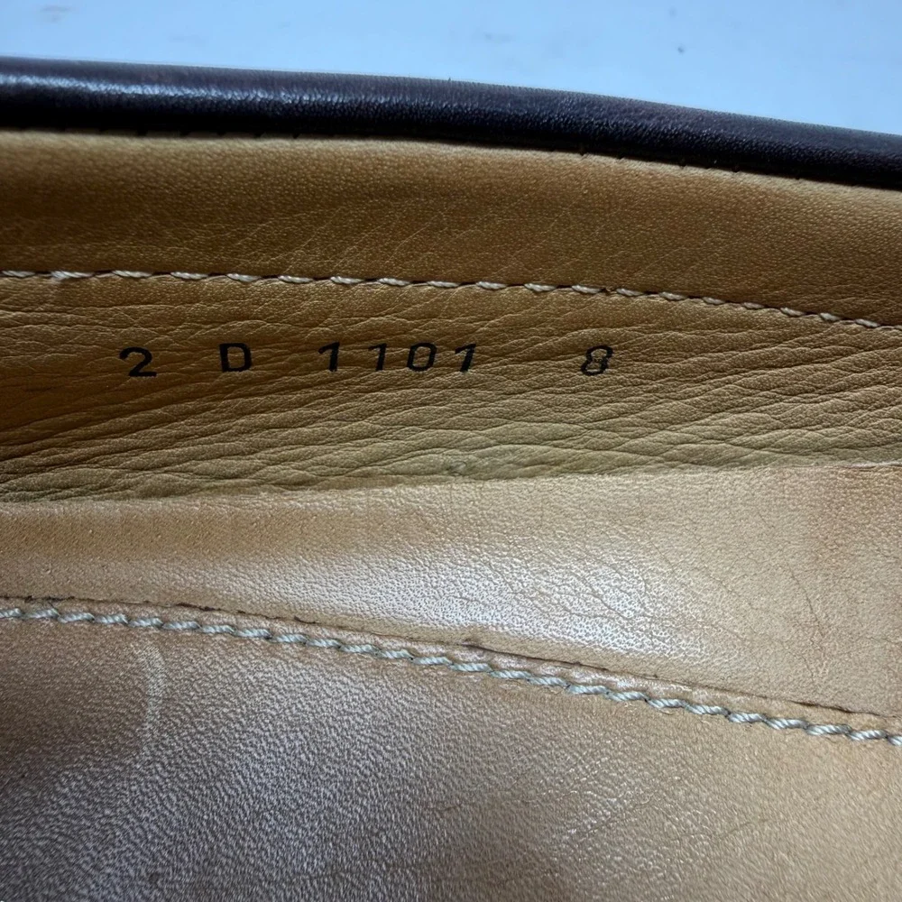 Prada Mens‎ 2D 1101 Dark Brown Leather Driving Moccasins  Mocs Loafers Shoes 8